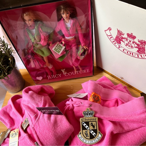 Rare ๐ฅฉ OG P&G Era Juicy Couture Pink Terry TrackSuit NWT ๐๐๐ชฝโจ๐งY2K - Picture 10 of 14